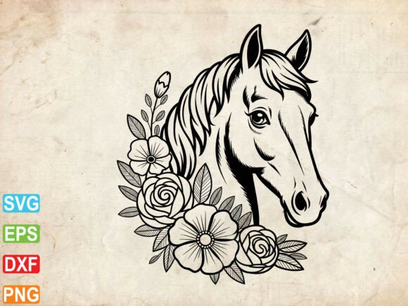 Download Floral Horse Lover SVG,Floral Animal Svg - Horse lover svg Collection