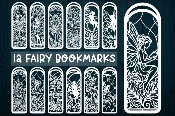 Download 12 Fairy Bookmarks Paper Cut SVG - Premium Bundle