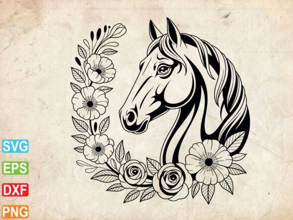 Download Floral Horse Lover SVG,Floral Animal Svg - Horse lover svg Collection