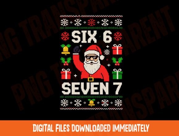 Download Ugly Sweater Santa Six Seven PNG, Santa - Santa six seven Collection